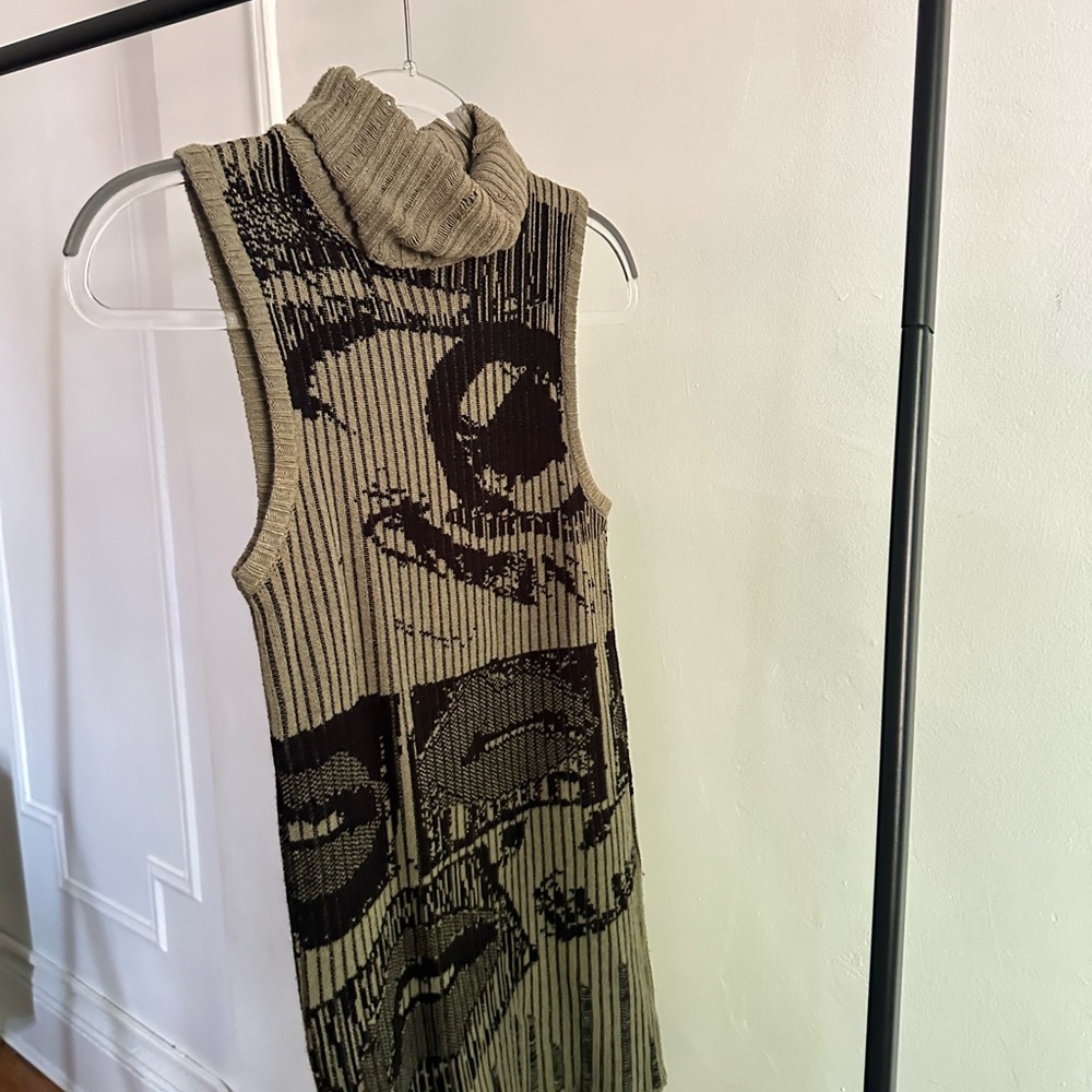 Urban Outfitters Graphic // Comic Sweater Mini Dress // Black and Green